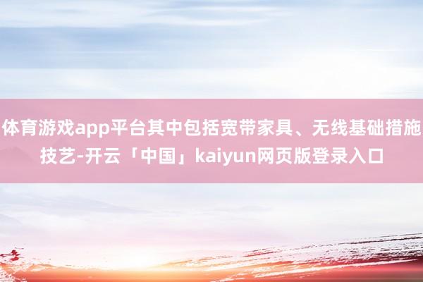 体育游戏app平台其中包括宽带家具、无线基础措施技艺-开云「中国」kaiyun网页版登录入口